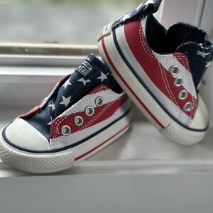 Red, White and Blue Converse- Toddler Sz 4